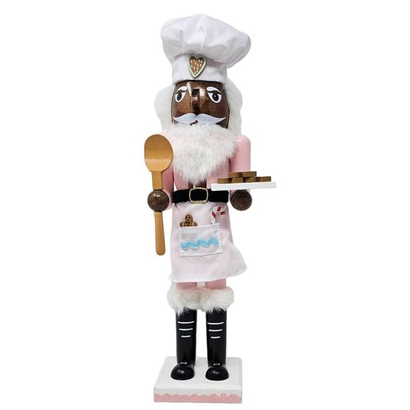 Ethnic Gingerbread Baker 15" Wood Nutcracker, Christmas Decor - Picture 5 of 5